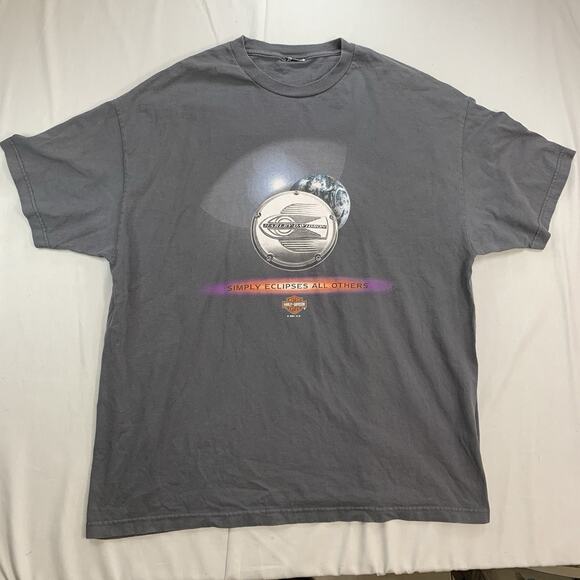 VTG Gainesville Florida Harley Davidson Gray Shirt Sz 2XL Alligator Alley - Picture 1 of 7